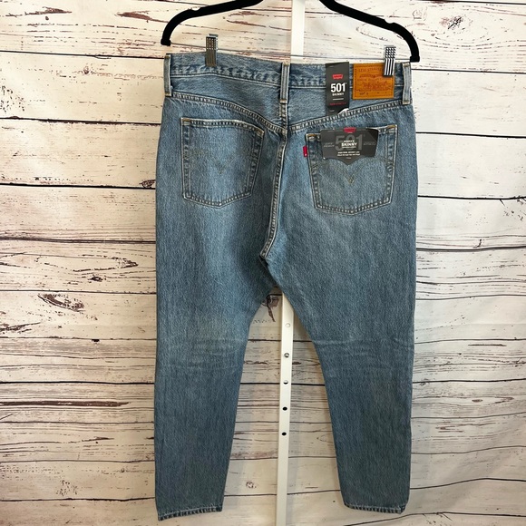 Levi's 501 Skinny Non Stretch Classic Blue Distressed Women's Jeans 31 X 30 NWT - Picture 3 of 14